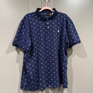 Polo Ralph Lauren MEN'S Polo Shirt Medium Classic-Fit Deco SILKY Soft Cotton XL
